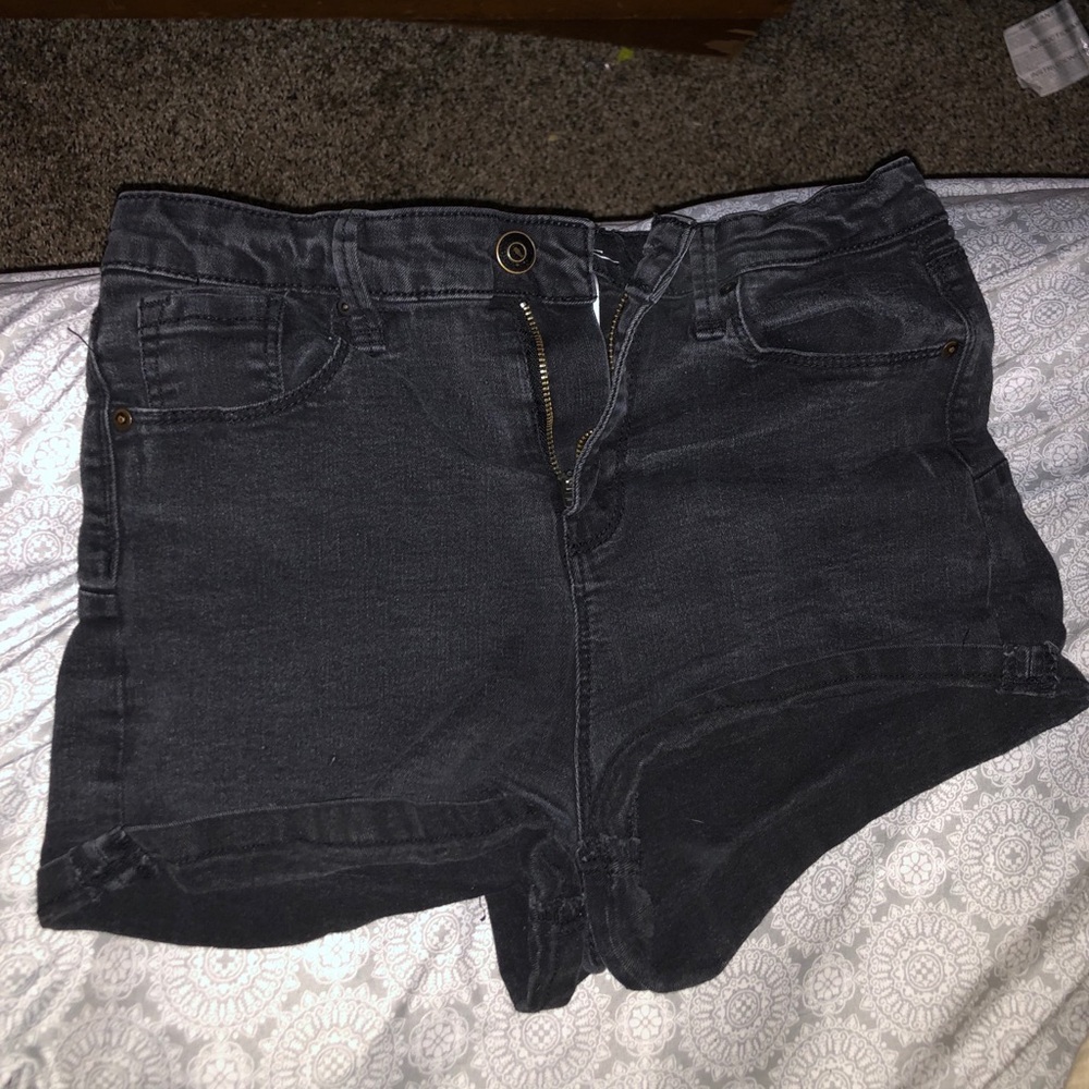 black shorts